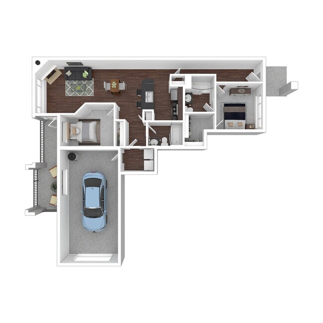2 Bed 2 Bath A 05-103 floor plan